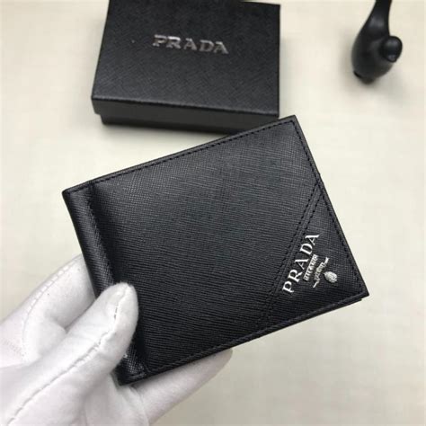 prada bill clip wallet|Prada money clip card holder.